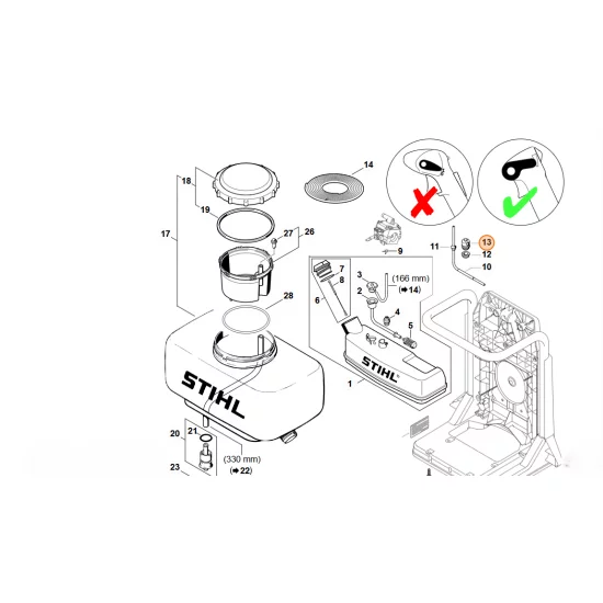STIHL  System kompensacji ciśnienia w zbiorniku paliwa 4203 350 5801